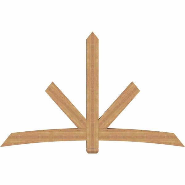 Ekena Millwork Alberta Smooth Timber Gable Bracket, Western Red Cedar, 84"W x 53"H x 3 1/2"D x 5 1/2"F, 15/12 Pitch GBW084X53X0406ALB00SWR - main